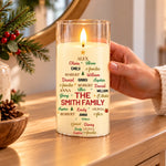 Custom Family Names Christmas Decor Gifts For Mom, Dad, Brother, Sister - Personalized LED Candle Light