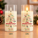 Custom Family Names Christmas Decor Gifts For Mom, Dad, Brother, Sister - Personalized LED Candle Light