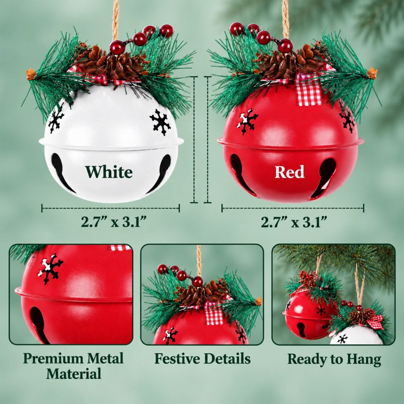 Custom Name Christmas Family Keepsake Gifts - Personalized Jingle Bell Ornament