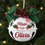 Custom Name Christmas Family Keepsake Gifts - Personalized Jingle Bell Ornament