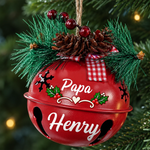 Custom Name Christmas Family Keepsake Gifts - Personalized Jingle Bell Ornament