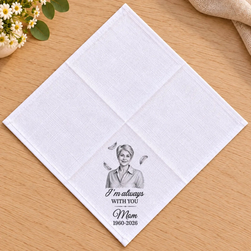 Custom Photo Feather Memorial Gifts - Personalized Handkerchief