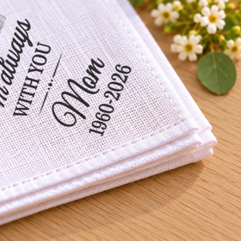 Custom Photo Feather Memorial Gifts - Personalized Handkerchief