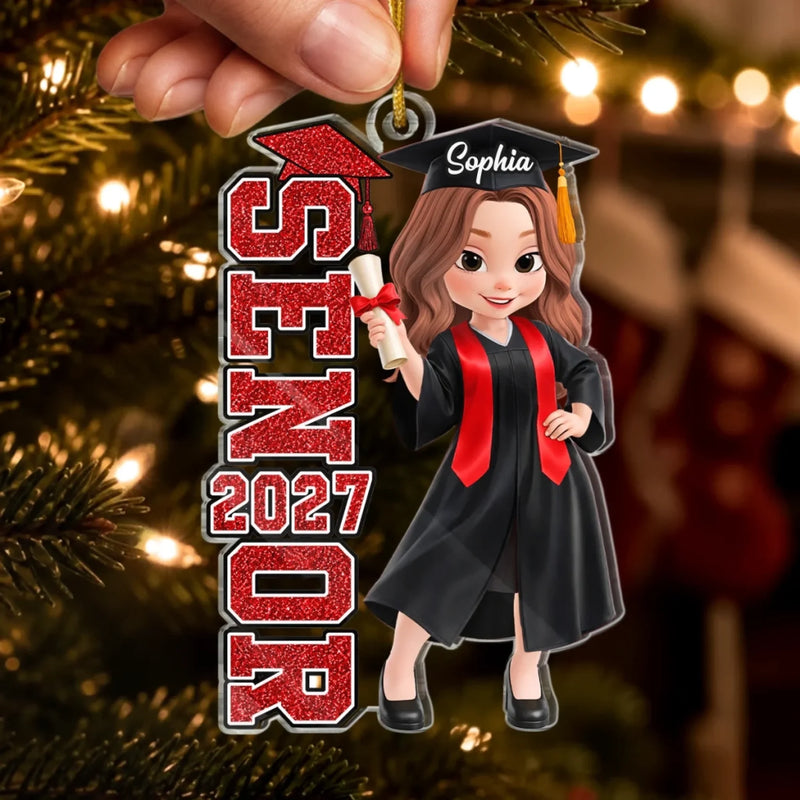 Custom Name Graduation Class of 2027 Gifts - Personalized Acrylic Ornament