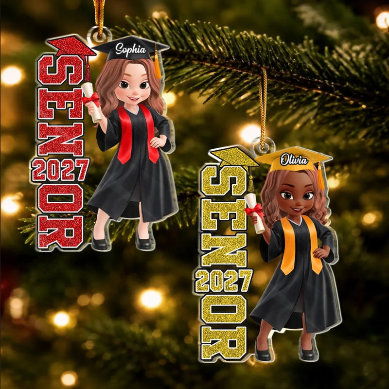 Custom Name Graduation Class of 2027 Gifts - Personalized Acrylic Ornament