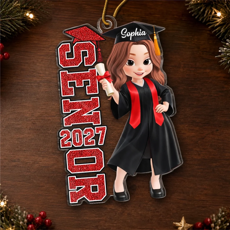 Custom Name Graduation Class of 2027 Gifts - Personalized Acrylic Ornament