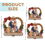 Custom Photo Christmas Family Portrait Decor - Personalized Acrylic Ornament