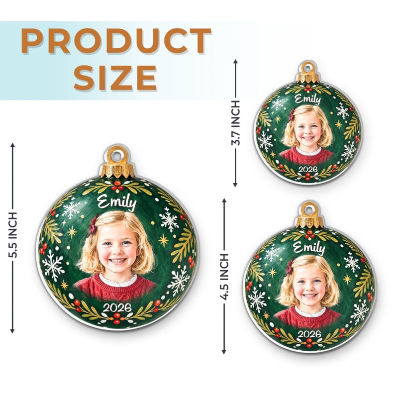 Custom Photo Name Christmas Gifts for Families - Personalized Acrylic Ornament