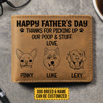 Dear Dog Dad We Woof You - Personalized Bifold Wallet - Gift For Dad
