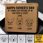 Dear Dog Dad We Woof You - Personalized Bifold Wallet - Gift For Dad