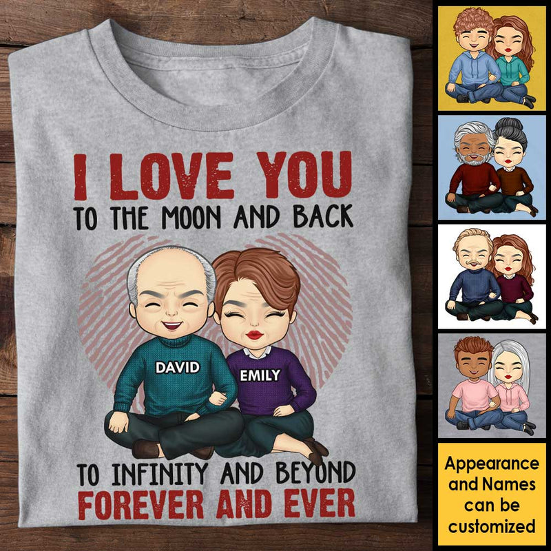Love You To Infinity And Beyond  - Personalized Unisex T-Shirt, Hoodie, Sweatshirt - Gift For Couple, Husband Wife, Anniversary, Engagement, Wedding, Marriage Gift