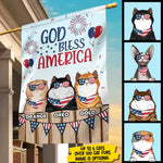 Custom Name Patriotic Cat Gifts for Pet Lovers - Personalized Flag