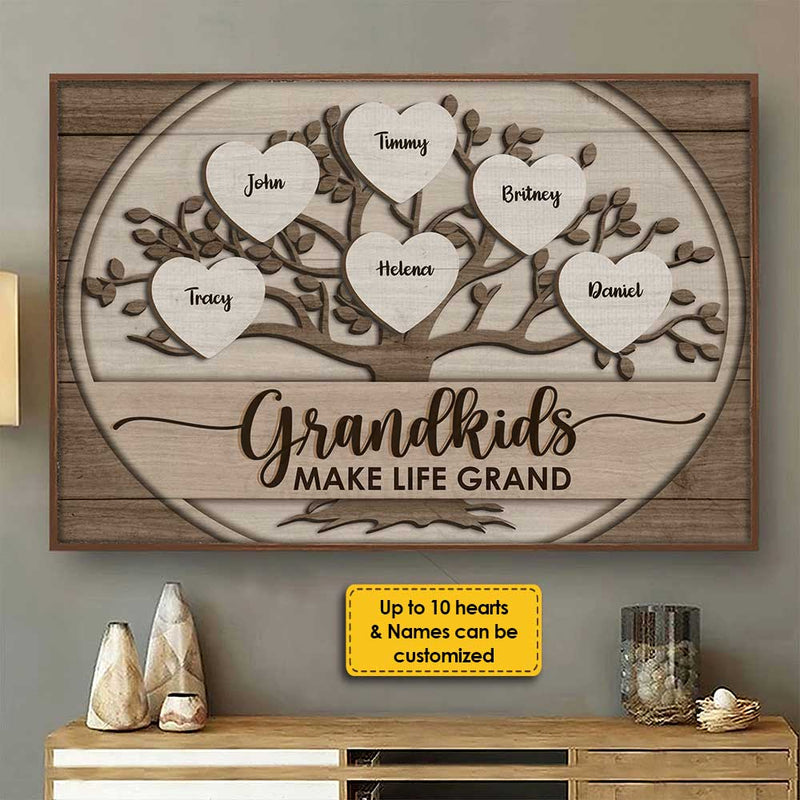 My Grandkids Make My Life Marvelous - Personalized Horizontal Poster- Gift For Grandparents