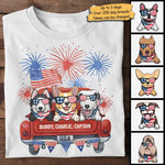 Independence Day Fireworks Dogs - Gift For 4th Of July - Personalized Unisex T-Shirt
