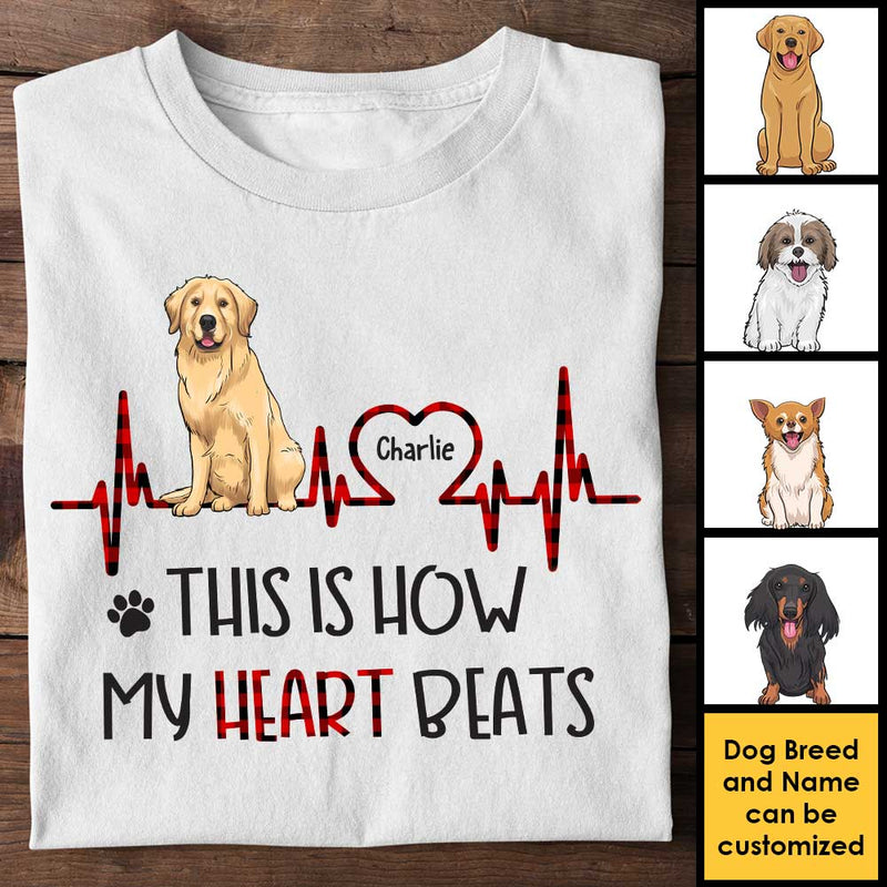 This Is How My Heart Beats - Gift For Dog Lovers, Personalized Unisex T-shirt, Hoodie