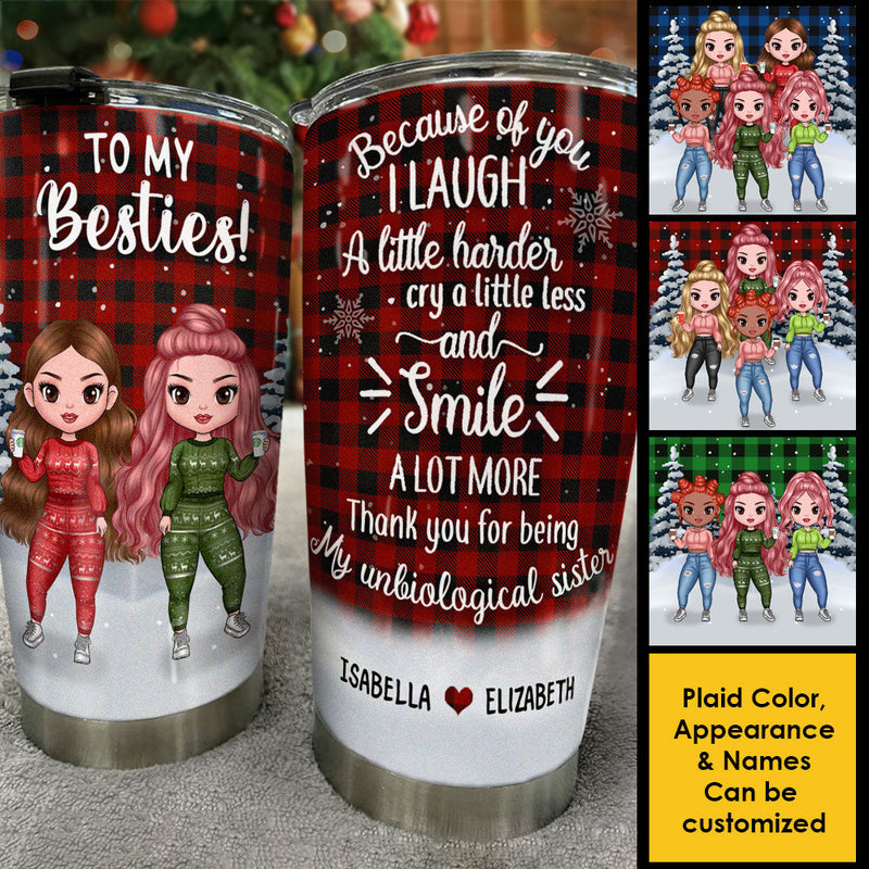 To My Bestie - Friends Become Sisters - Personalized Tumbler