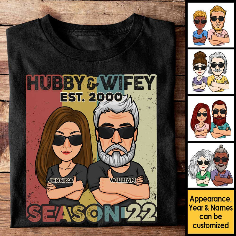 Hubby & Wifey Season - Personalized Unisex T-Shirt, Hoodie, Sweatshirt - Gift For Couple, Husband Wife, Anniversary, Engagement, Wedding, Marriage Gift