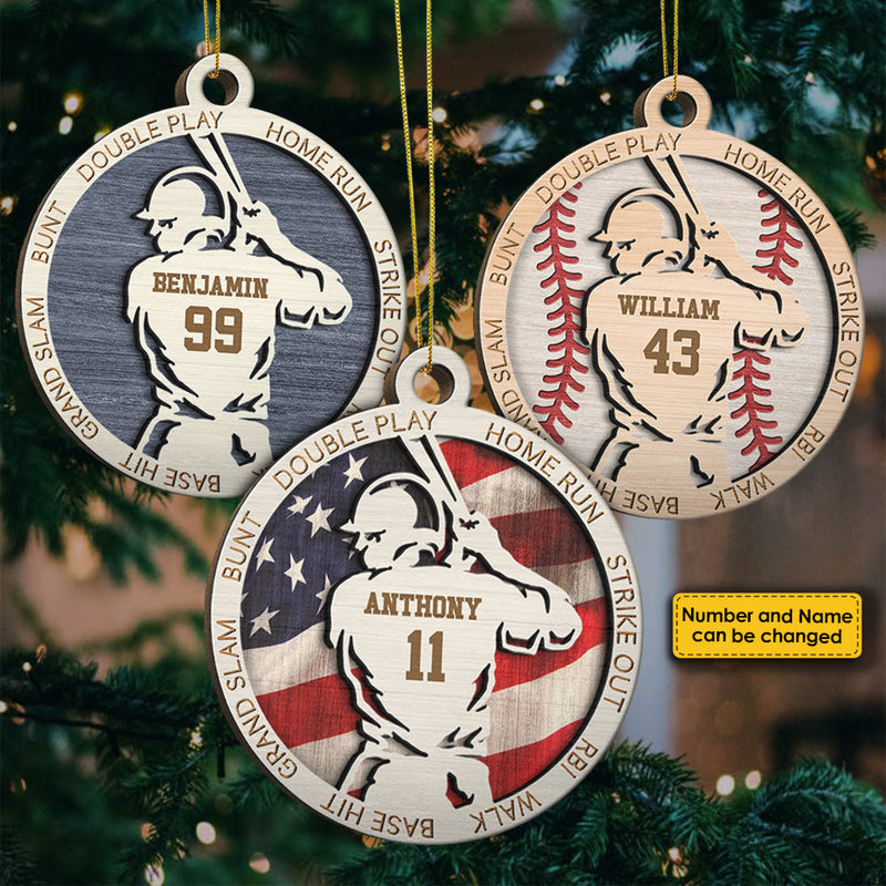 Every Strike Brings Me Closer To The Next Home Run - Baseball - Personalized Custom Round Shaped Wood Christmas Ornament