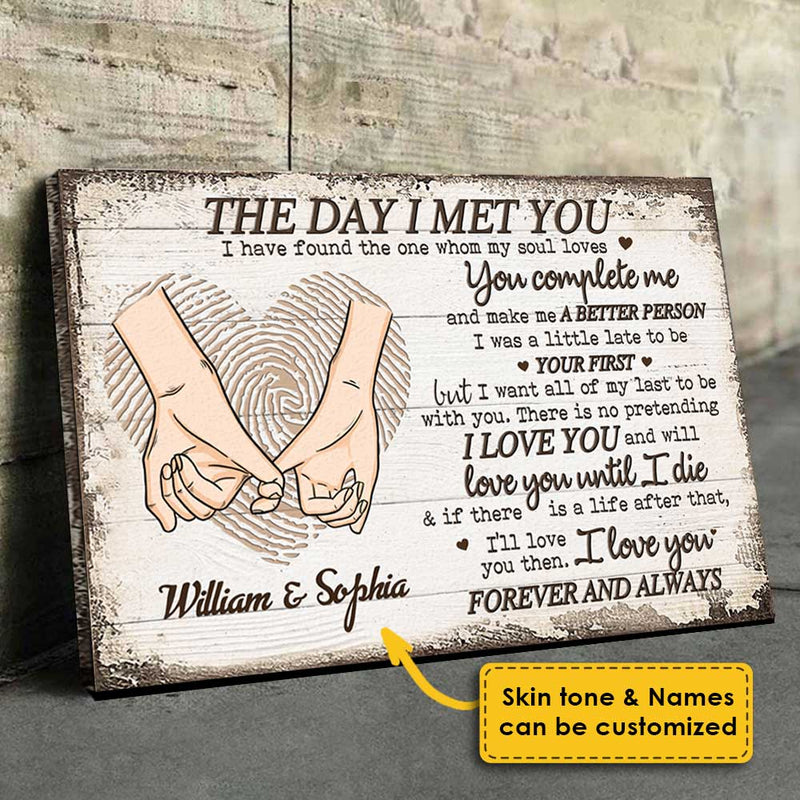 You Complete Me - Personalized Horizontal Canvas
