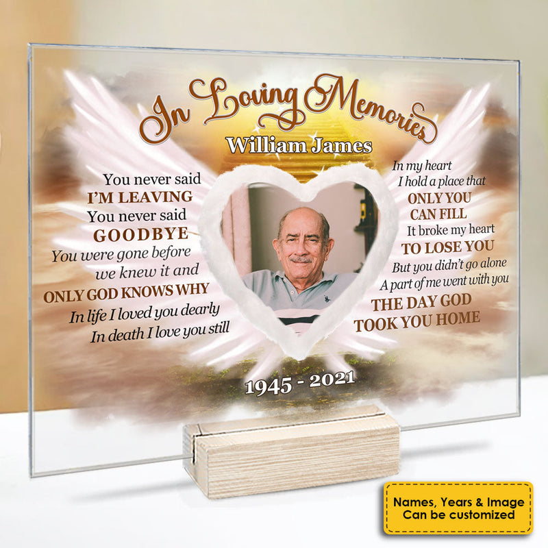 In Death I Love You Still - Personalized Acrylic Plaque - Upload Image, Husband Wife