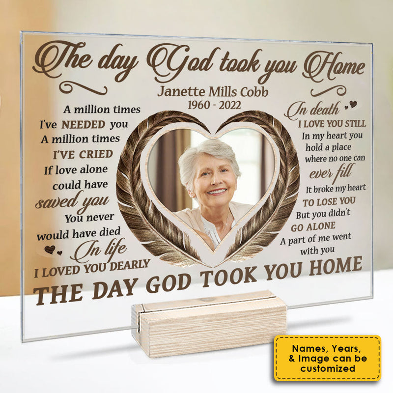 In Death I Love You Still - Personalized Acrylic Plaque - Upload Image, Memorial Gift, Sympathy Gift
