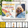 I Crossed The Rainbow Bridge - Personalized Photo Frame