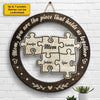 You're The Piece That Holds Us Together - Gift For Mom, Personalized Shaped Wood Sign