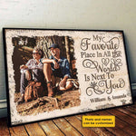 Custom Photo My Favorite Love Story Is Ours - Couple Personalized Custom Horizontal Poster - Gift For Husband Wife, Anniversary
