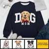 Proud Dog Mom - Personalized Custom Unisex Ugly Christmas Sweatshirt, Wool Sweatshirt, All-Over-Print Sweatshirt - Gift For Dog Lovers, Pet Lovers, Christmas Gift