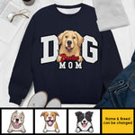 Proud Dog Mom - Personalized Custom Unisex Ugly Christmas Sweatshirt, Wool Sweatshirt, All-Over-Print Sweatshirt - Gift For Dog Lovers, Pet Lovers, Christmas Gift