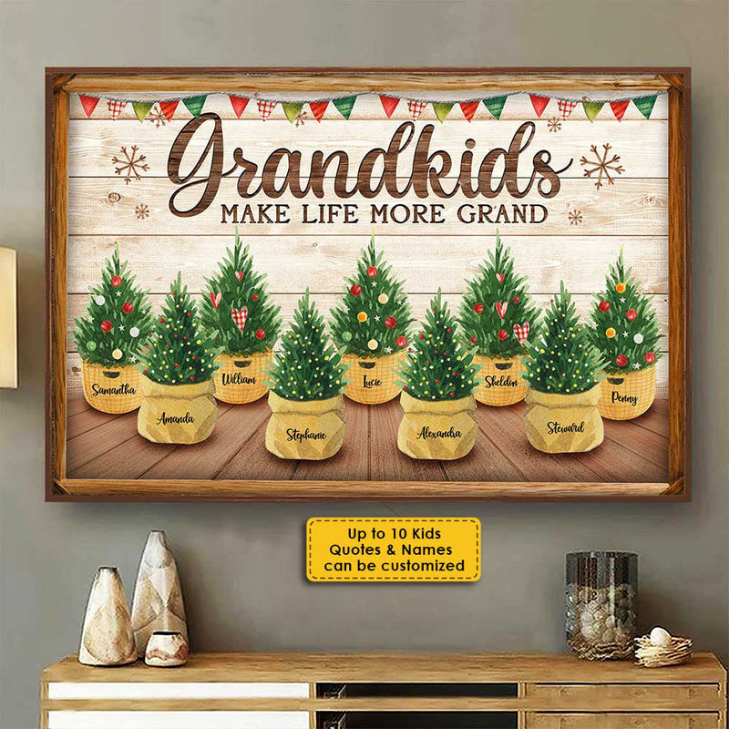Grandkids - The Greatest Joy Of All - Personalized Horizontal Poster