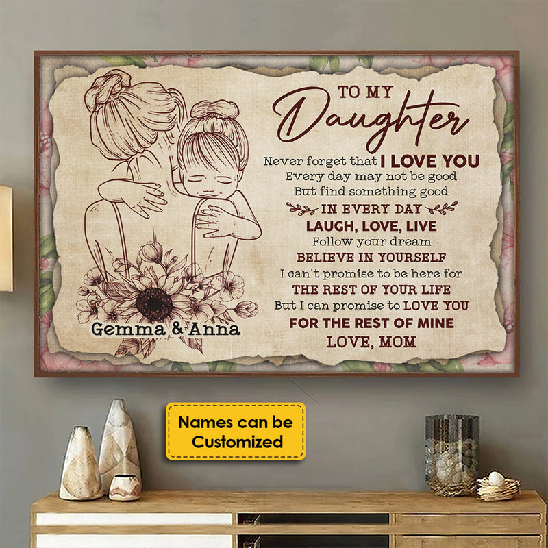 I Can Promise To Love You For The Rest Of My Life - Personalized Horizontal Poster