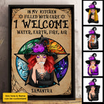 I Welcome Water, Earth, Fire And Air - Personalized Vertical Poster, Halloween Ideas.