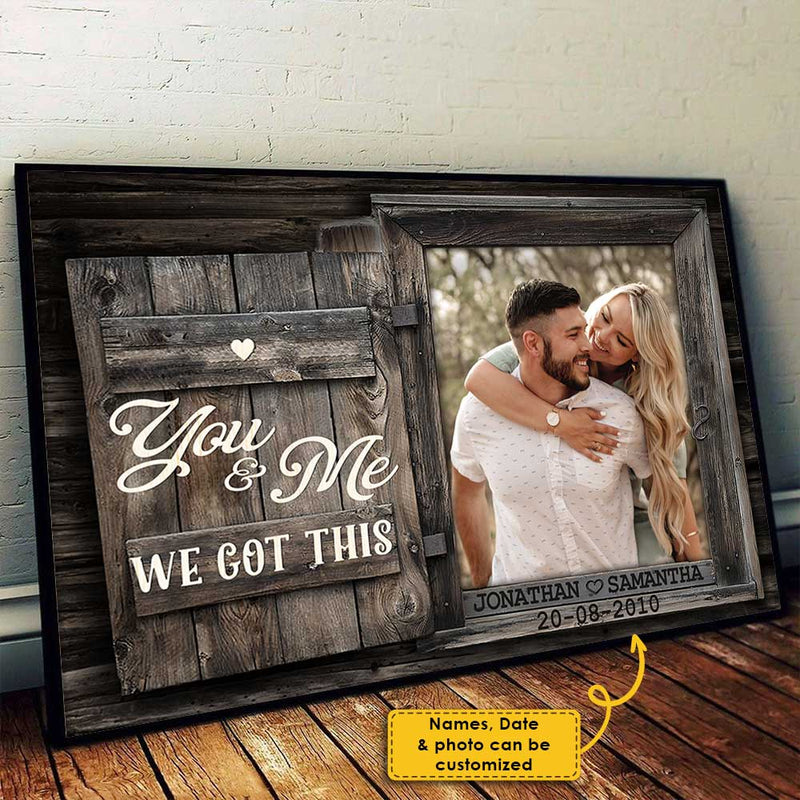 You And Me - Personalized Horizontal Poster - Upload Image, Gift For Couples