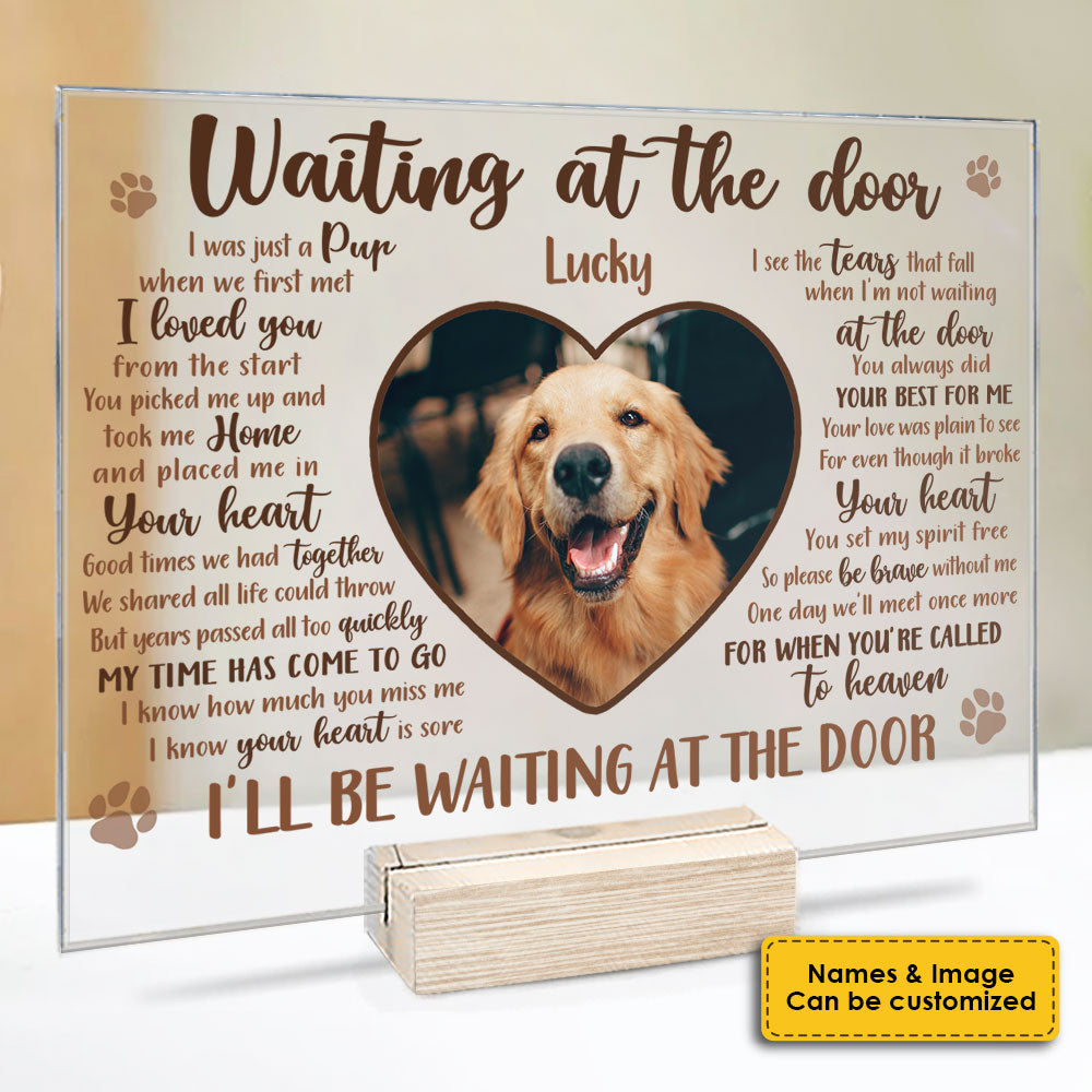 Personalized Acrylic Plaque - Home Decor, Desk Decor, Dog Memorial Gifts For Loss Of Dog, Pet Memorial Gifts, Acrylic Sign, Loss Of Dog Sympathy Gift, Bereavement Gifts For Loss Of Pet