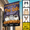 Halloween For Cats - Never Mind The Witch Beware Of The Cat - Personalized Funny Cat Flag, Halloween Ideas