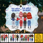 Life Is Better With Sisters - Personalized Custom Benelux Shaped Wood Christmas Ornament