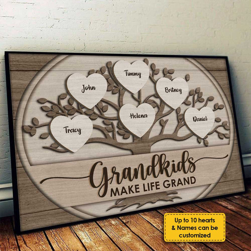 My Grandkids Make My Life Marvelous - Personalized Horizontal Poster- Gift For Grandparents