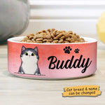 Custom Name Cat Gifts for Pets - Personalized Pet Bowl