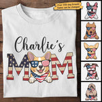 Custom Name Patriotic Dog Mom Gifts - Personalized Apparel