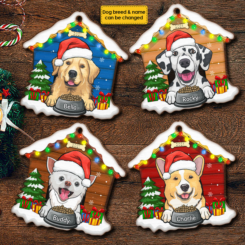 Christmas Dog House - Christmas Is Coming - Personalized Custom House Shaped Wood Christmas Ornament
