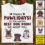 Happy Pawlidays - We Woof You - Personalized Unisex T-Shirt, Hoodie, Sweatshirt