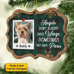 You Left Your Paw Prints On Our Hearts Forever - Personalized Custom Benelux Shaped Wood Christmas Ornament
