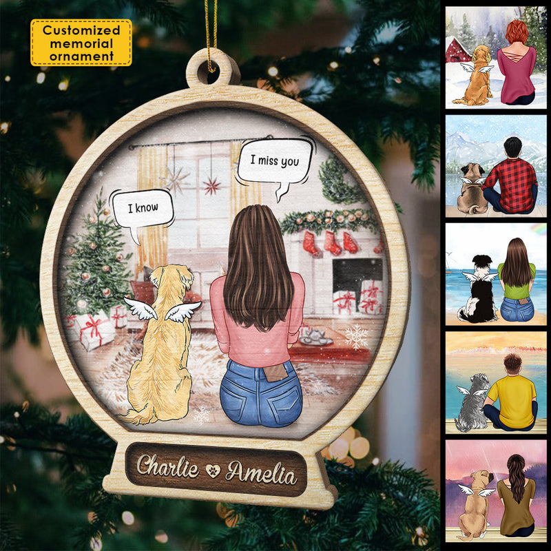 Memorial Snowball - Christmas Is On Its Way - Personalized Custom Snow Globe Shaped Wood Christmas Ornament