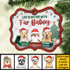 Life Is Better With Fur Babies - Personalized Custom Benelux Shaped Wood Christmas Ornament