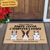 Welcome To The Rabbit's House Bunny - Personalized Decorative Mat