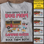 Custom Name Dog Mom Camping Queen Gifts for Women - Personalized Apparel