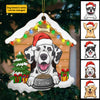 Christmas Dog House - Christmas Is Coming - Personalized Custom House Shaped Wood Christmas Ornament