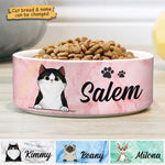 Custom Cat Name Gifts for Cat Lovers - Personalized Pet Bowl