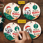 Number Of Broken Ornaments - Personalized Custom Round Shaped Wood Christmas Ornament